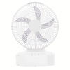 Solar-Powered Rechargeable Fan with Bluetooth Speaker & LED Light - Mega Cart