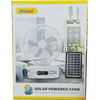 Solar-Powered Rechargeable Fan with Bluetooth Speaker & LED Light - Mega Cart