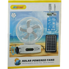 Solar-Powered Rechargeable Fan with Bluetooth Speaker & LED Light - Mega Cart