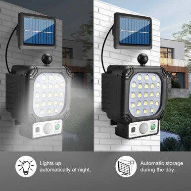 Solar-Powered Sensor Street Lamp for Outdoor Use - Mega Cart