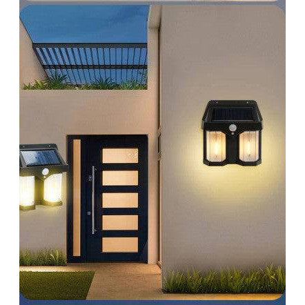 Solar-Powered Waterproof LED Wall Lamp for Outdoor Use - Mega Cart