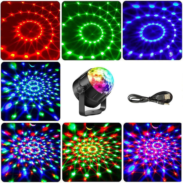 Sound Activated LED RGB Disco Ball Light - Mega Cart