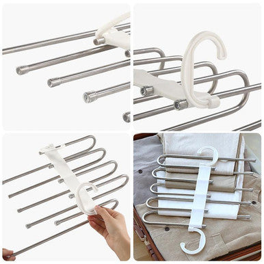 Space-Saving Multi-Functional Pants Hanger - Durable & Stylish - Mega Cart