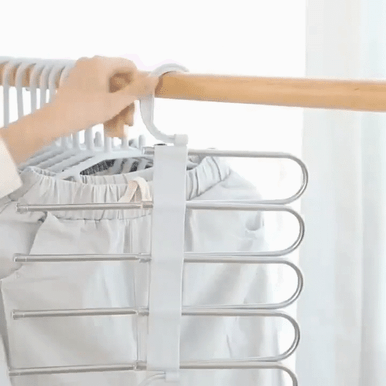 Space-Saving Multi-Functional Pants Hanger - Durable & Stylish - Mega Cart