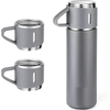 Stainless Steel Vacuum Flask Gift Set with 3 Mugs - Mega Cart