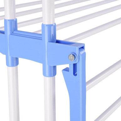 Three Tier Stainless Steel Clothes Drying Rack with Wheels - Mega Cart