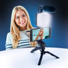 Vlogging Kit with LED Light, Microphone & Phone Mount - Mega Cart