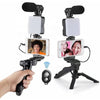 Vlogging Kit with LED Light, Microphone & Phone Mount - Mega Cart