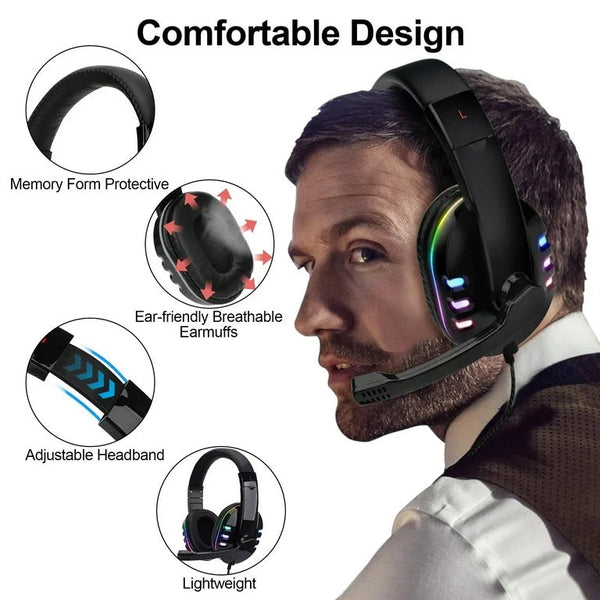 Wired Gaming Headset with Microphone - Mega Cart