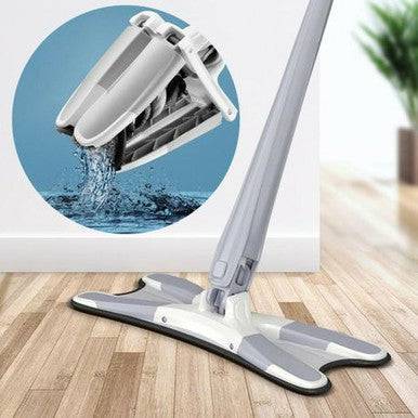 X-Type Microfibre Floor Mop with Extendable Handle and 360° Swivel - Mega Cart